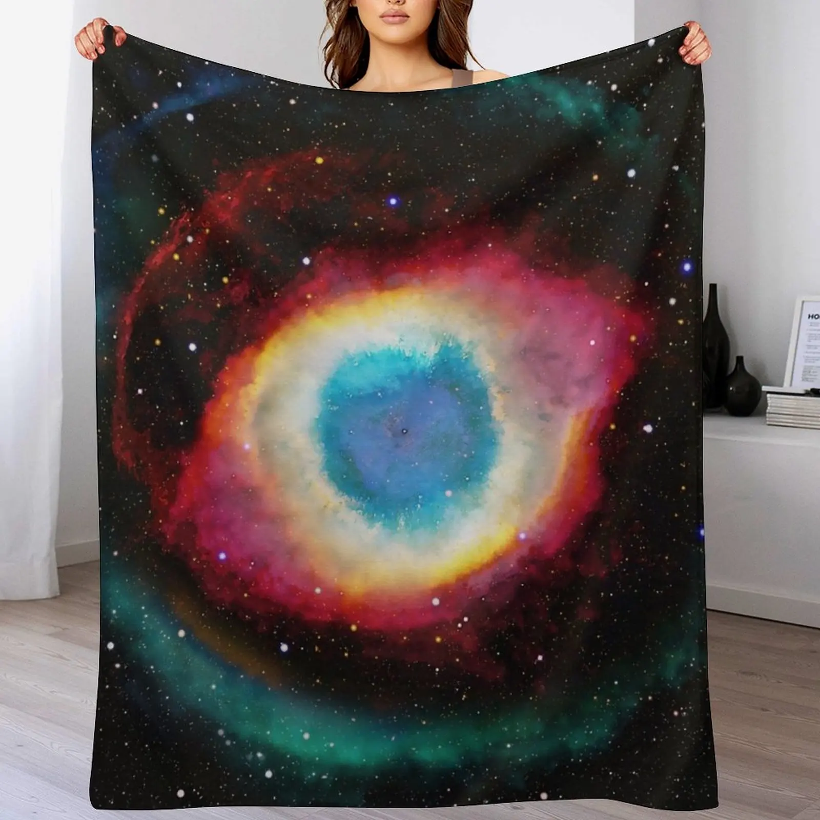 

Helix Nebula - Eye of God Throw Blanket Bed Fashionable Fashion Sofas Luxury St Vintage Blankets
