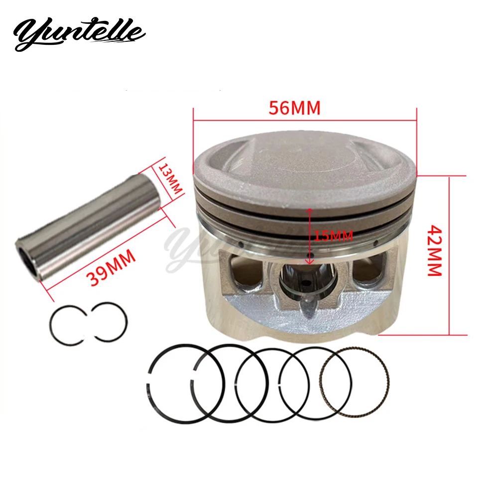 56mm Bore Engine Piston With Ring Kit For Yingxiang YX140 YX150 TK140 TK149 ZS140 140cc Pit Dirt Motorcycle Accessories Pin 23mm