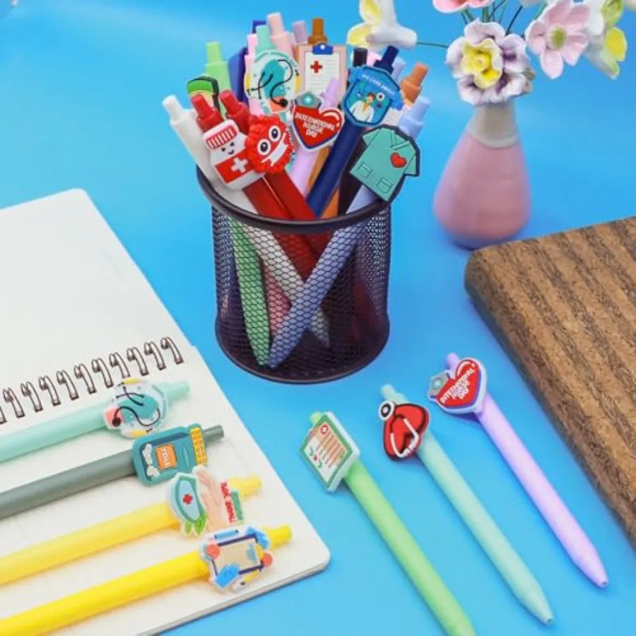 20 шт. милые ручки Nue, забавные аксессуары Nuing, гелевая ручка, набор черных чернил для медицинского помощника, предметы первой необходимости для студентов, подарки на неделю Nue