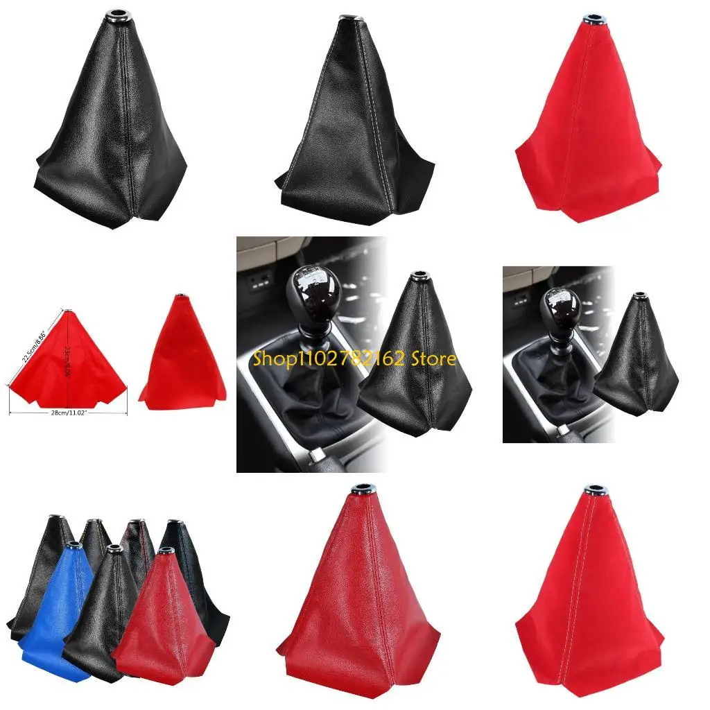 

547B Universal Car Shifter Boot Cover Gaiter Gear Manual Shifter PU Leather Cover Caps