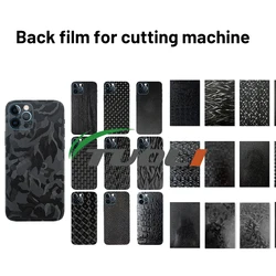 TUOLI 50pcs Texture Embossed Black Back Film Protector Sticker Blade Laser Cutting Machine Universal Film Decorative Back Cover