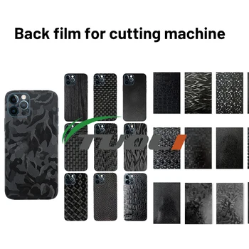 TUOLI 50pcs Texture Embossed Black Back Film Protective Sticker Knife Laser Cutting Machine Universal Film Decorative Back Cover