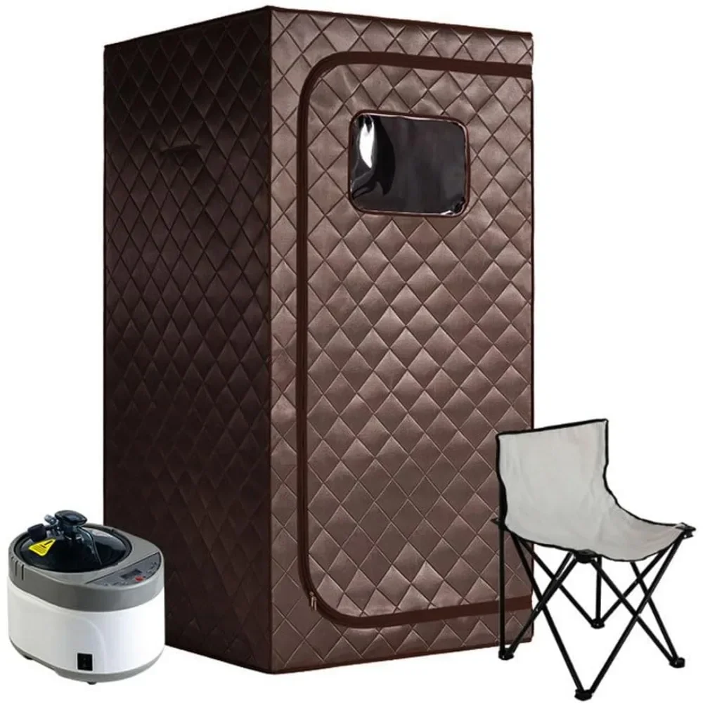 

Steam Sauna, Portable Sauna 4L Blast-Proof Remote Control and Folding Chair, Full Size Portable Steam Sauna Kit, Personal Full