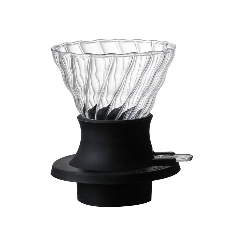 Reusable Glass Immersion Coffee Dripper Hand Brewing Maker With Filters For Home Office Restaurant Shop