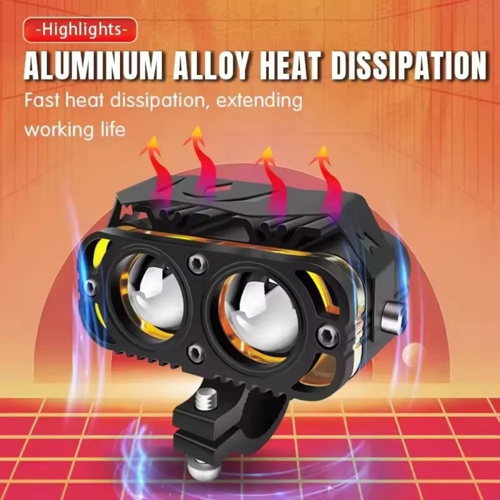 TCYATO Motorrad-Blitz-LED-Scheinwerfer für Moto, universeller Scheinwerfer, Nebelscheinwerfer, Lampe vorne, zusätzliche Scheinwerfer