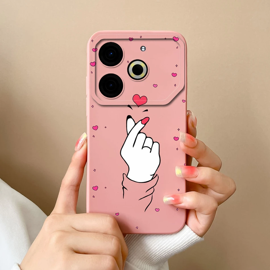 Love Heart Cover For Tecno Pova 6 Neo Phone Case Upgrade Liquid Silicone Camera Protection Soft Anti Drop Back Covers Funda Capa image 5