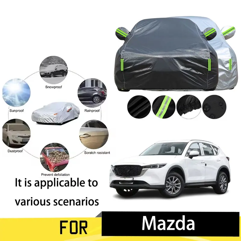 Full Car Cover Waterproof Sun Anti-UV Rain Snow Scratch Resistant Auto Cover For Mazda 5 323 CX-30 CX-50 CX-7 CX-9 Millenia