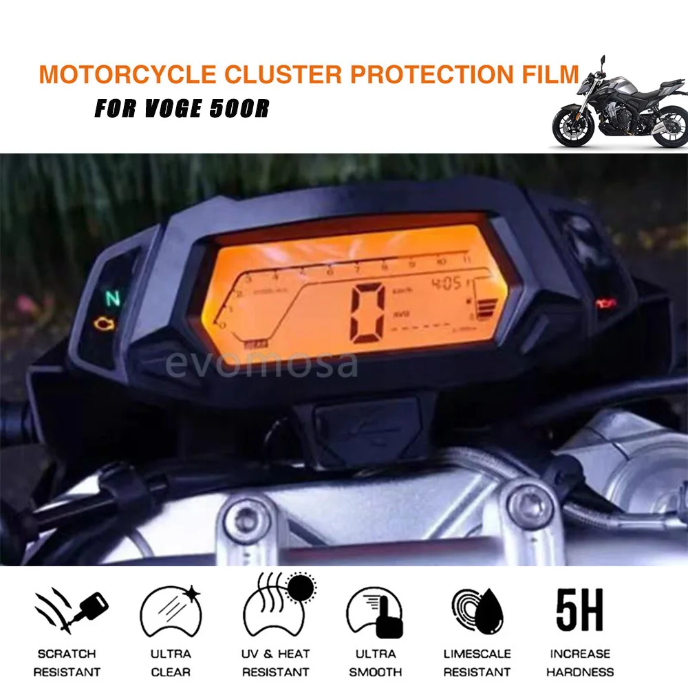 Evomosa Motorcycle Thickened Instrument Protection Film Motorcycle Cluster Scratch Protection Film For VOGE LONCIN 500R 500 R