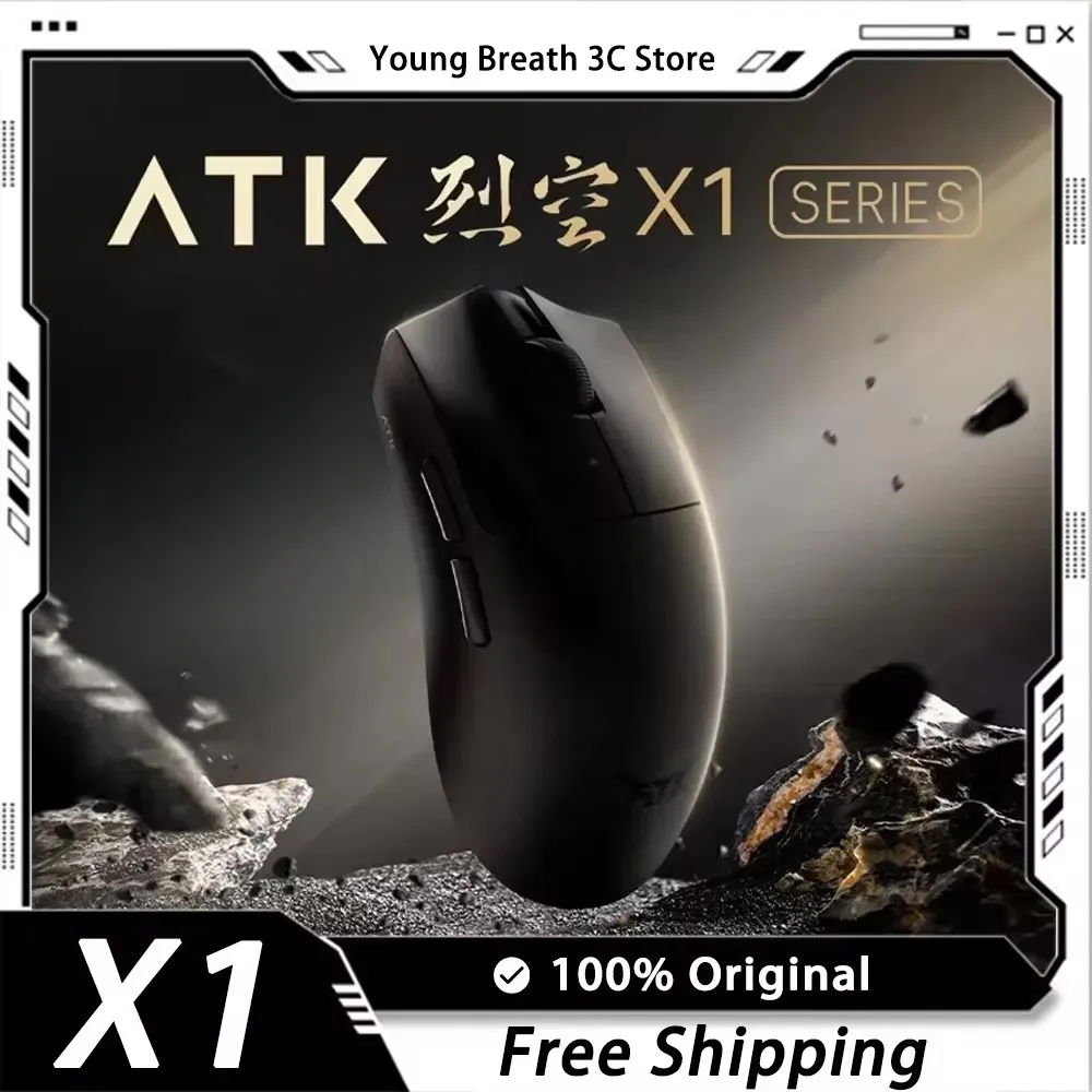 ATK Blazing Sky X1 Wireless Mouse Double 8K Dual Mode PAW3950 Sensor Liekong FPS Gaming Mouse Low Latency Smartspeed Pc Gamer