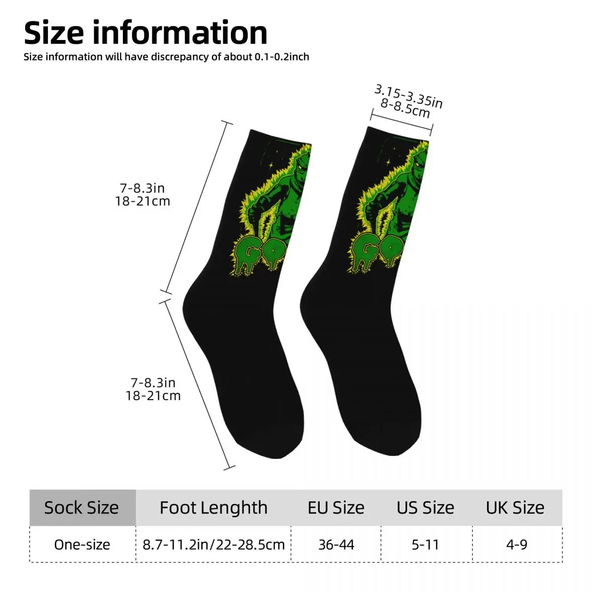 Happy Men's Socks Vintage Cosmic Glowing Gorn Vintage Starr Trrekk Harajuku Casual Crew Sock Gift Pattern Printed