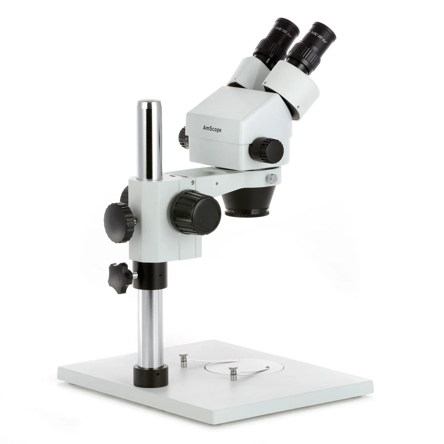 Microscopio con zoom per ispezione AmScope 7X-45X con illuminatore ad anello in fibra ottica