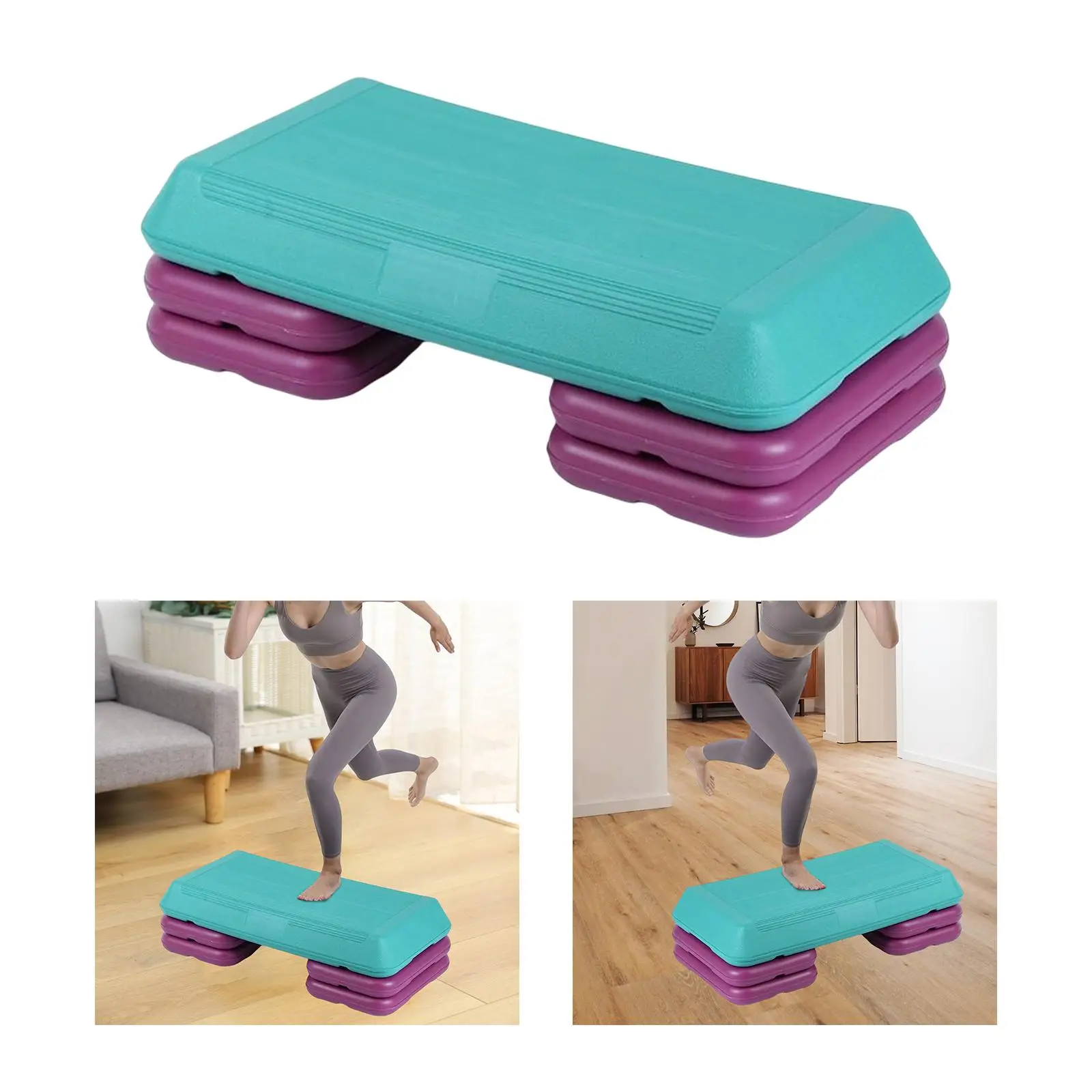 Fitness Pedal, Anti Slip Adjustable Durable Portable Aerobic Step Platform for Children Adults Balancing Training Workout Yoga