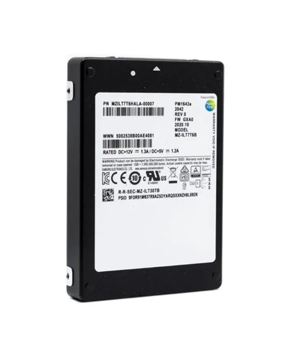 PM1643a 7,68T MZILT15THALA-00007 SAS SSD 15,36 TB Solid State Drive Metall Kunststoffgehäuse SATA Server Intern Extern