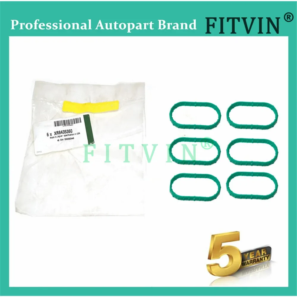 6PCS C2S14519/XR843536 for Jaguar S-Type X-Type 02-08 Intake Manifold Gasket Upper New