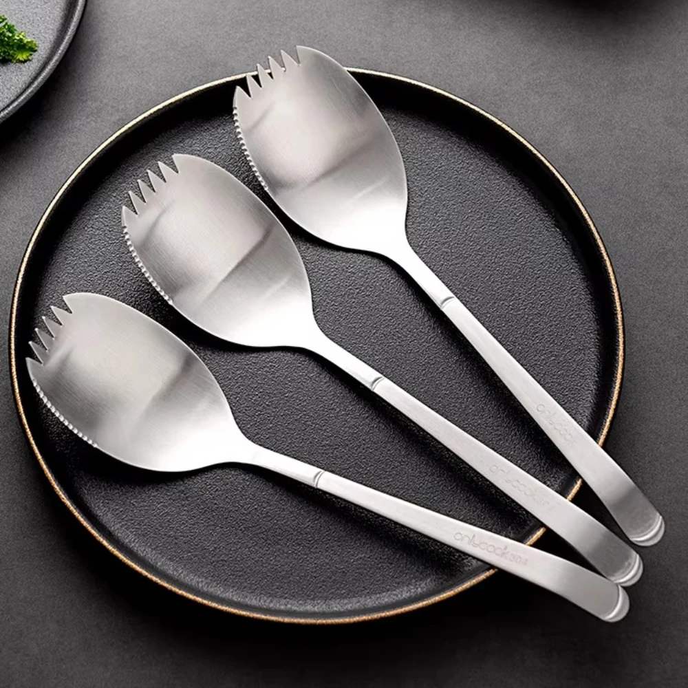 Stainless Steel Dining Spoon New Home Fork Spoon Multifunctional Integrated Public Spoon Fork Hotel Restaurant Kitchen Tableware