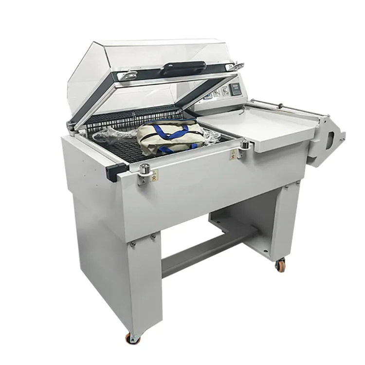 

2-in-1 Plastic Film Heat Shrink Packaging Machine Square Box Sealing and Cutting for Food & Glass with Paper Material