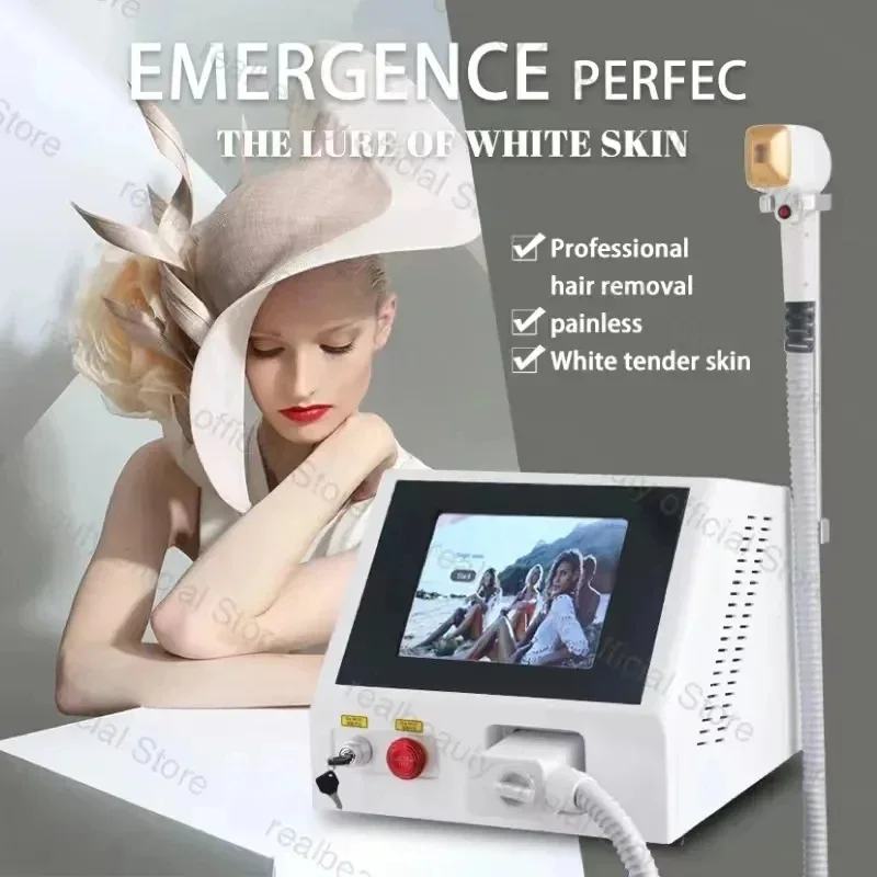 

Diode Laser Machine 808nm Hair Removal for Women Alex Alexandrite Filter 2000W 40 Million Shots Permanent Painless Hair Removal