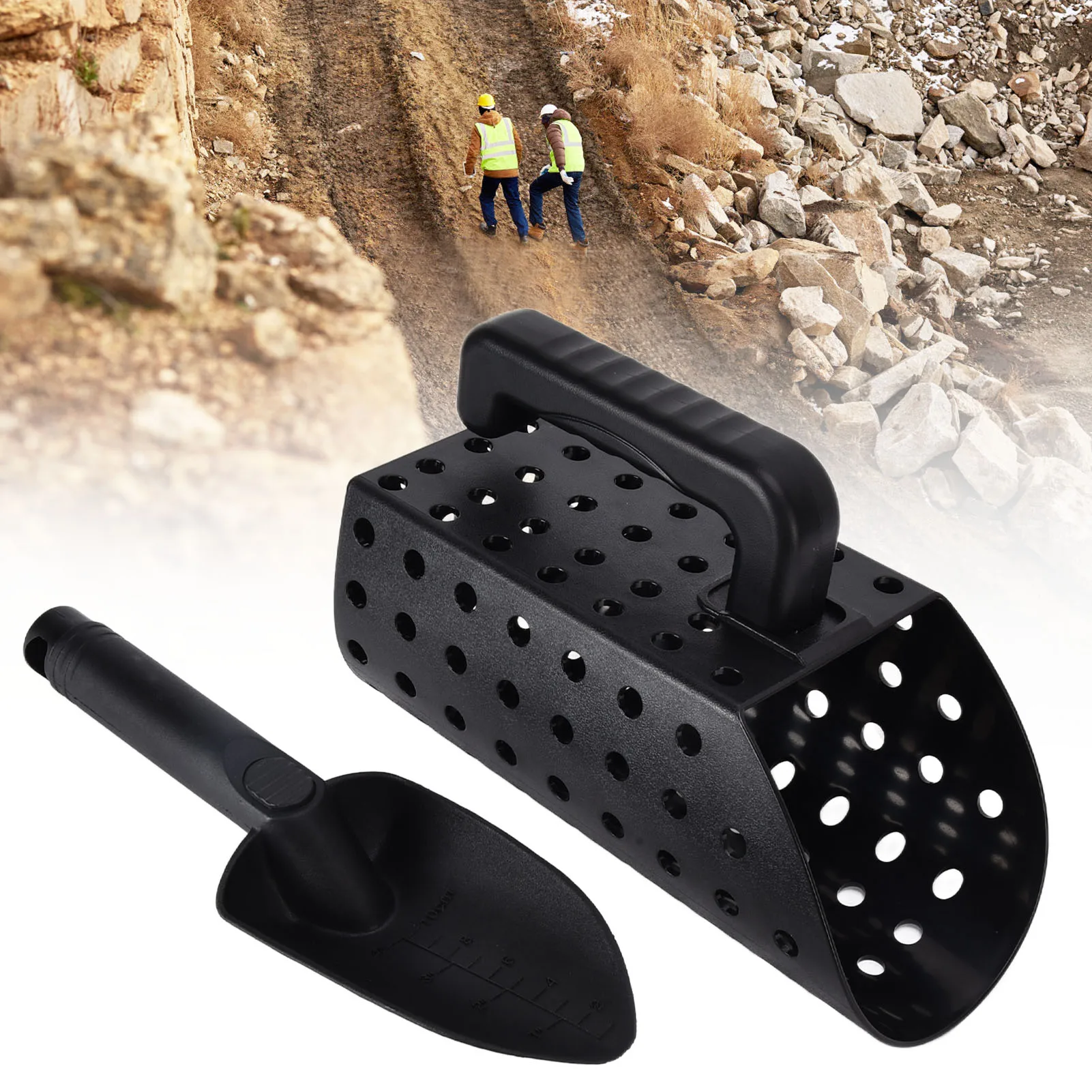 

Metal Detecting Shovel ABS Efficient Lightweight Multi Purpose Sand Sifter for Children Adults Sand Sifter Metal Detector Shovel
