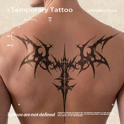 Gothic Devil's Wing Back Herbal Juice Tattoo Sticker for Men Woman Body Halloween Wholesale Y2K Stickers on Face Wedding Tattoos