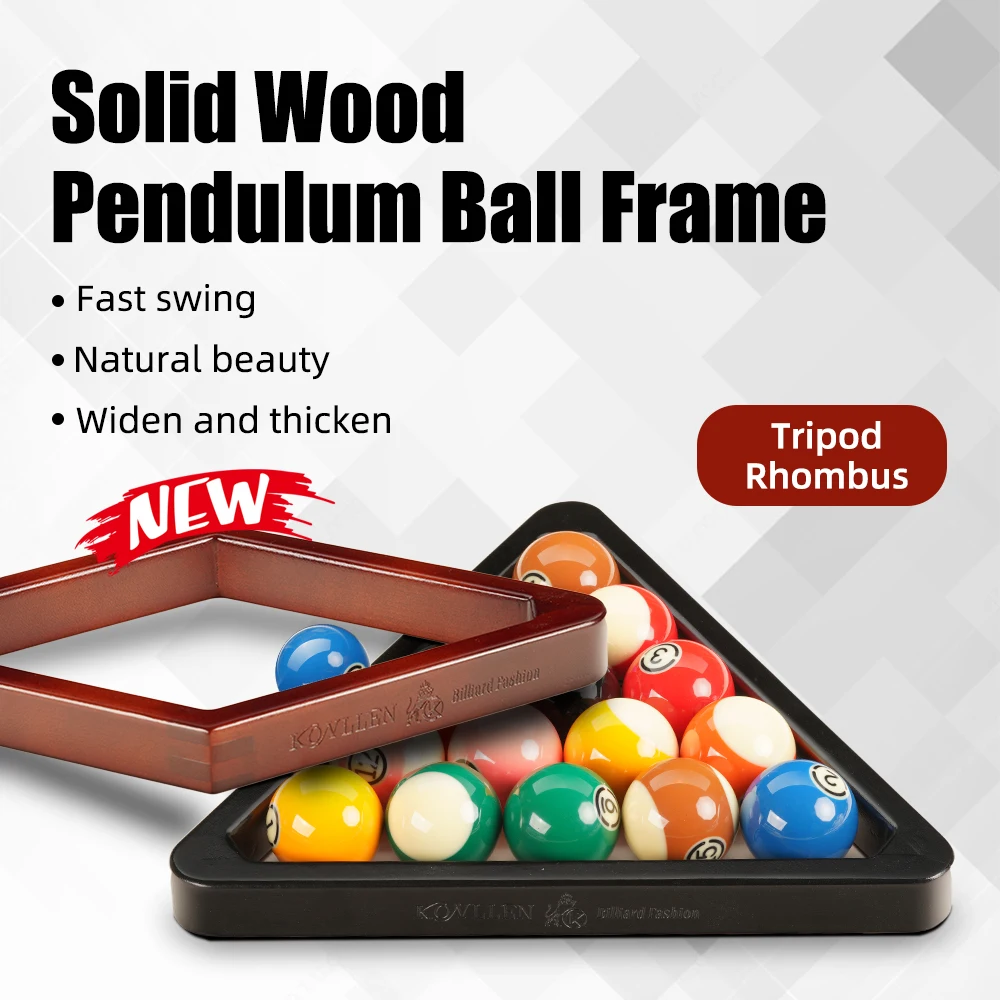 

KONLLEN Solid Wood Billiard Ball Racks 8-Ball Triangle / 9-Ball Diamond Pool for 2-1/4" Pool Balls