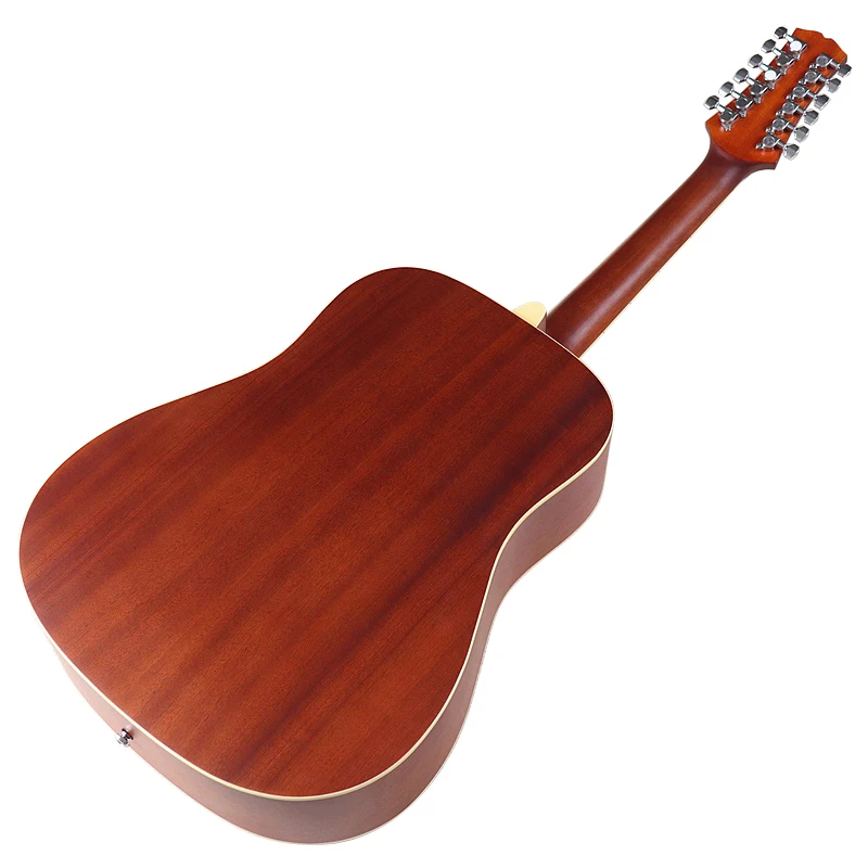 Stock 41 Inch 12 String Acoustic Guitar Full Size Design Natural Folk Guitar Sapele Wood Body Music Instruments With Flaw