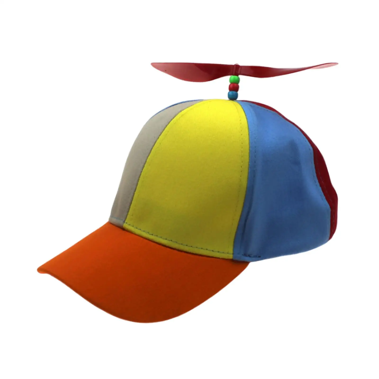 Propeller Hat Helicopter Cap Rainbow Top Hat Baseball Cap for Party Fancy Dress Outdoor