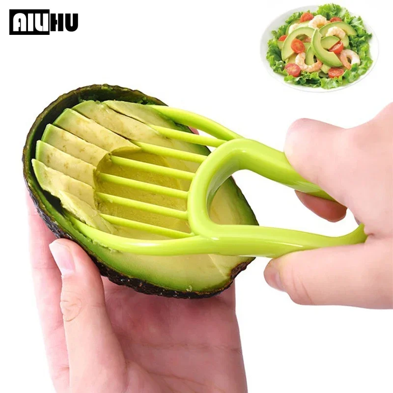 Avocado Slicer Shea Corer Butter Fruit Peeler Cutter Pulp Separator Plastic Knife Kitchen Vegetable Tools Kitchen Gadgets