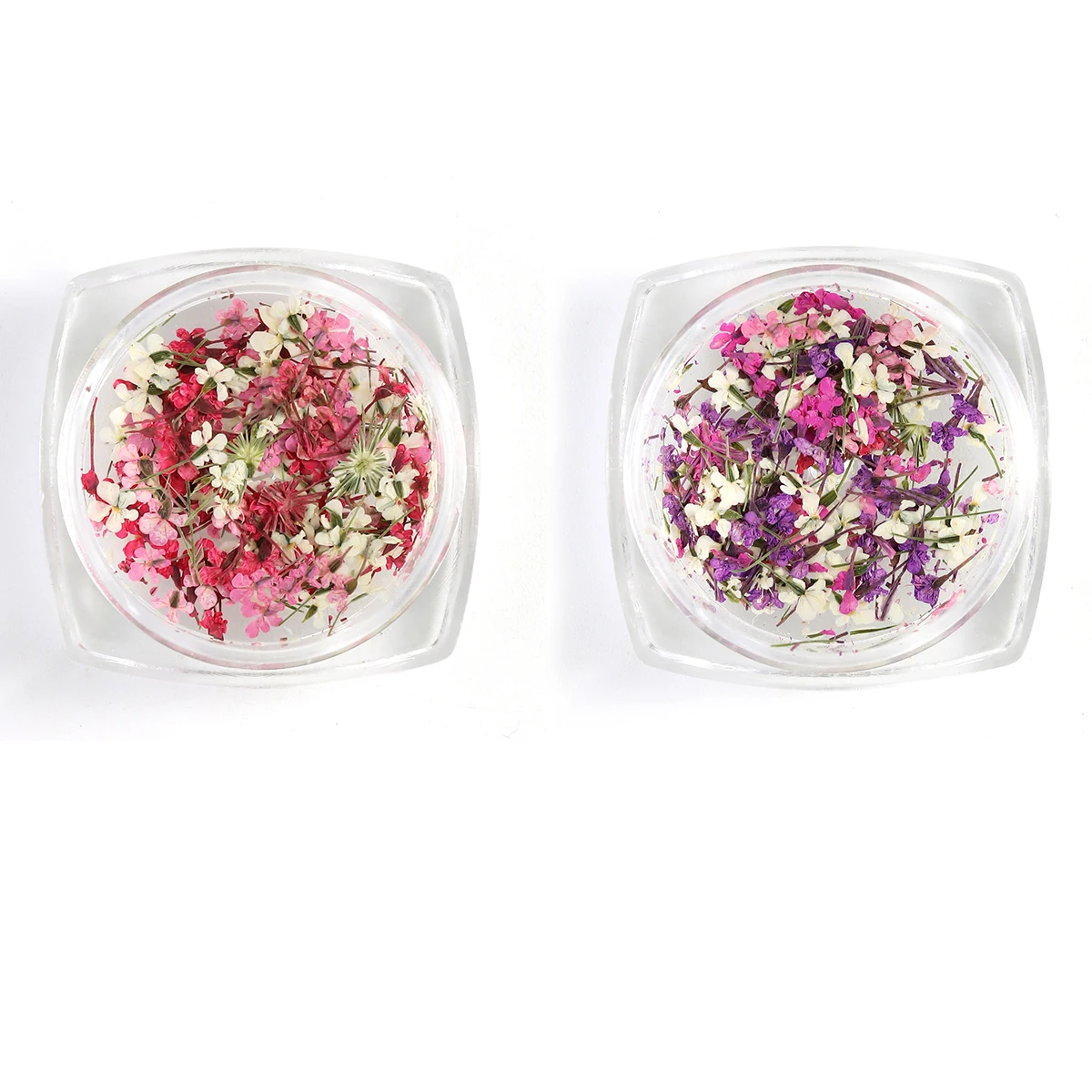 3D Mix Colors Flower Nail Art Sticker Resin – Sommerliche natürliche zerkleinerte Blumen-Aufkleber für Nagelkunst-Zubehör und Applikationen zum Selbermachen