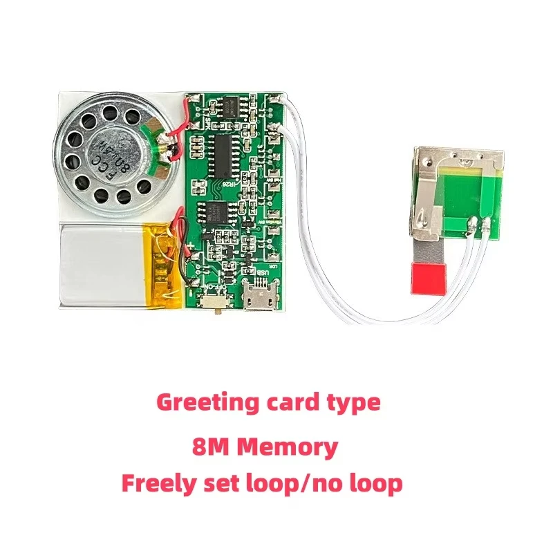 Programmable 8M USB Recordable Birthday Card Music Voice Module Homemade Gift Box JR1650