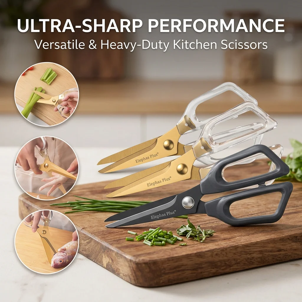 Stainless Steel Kitchen Scissors Professional Chicken Bone Meat Scissors Vegetable Multifunctional Food Scissors