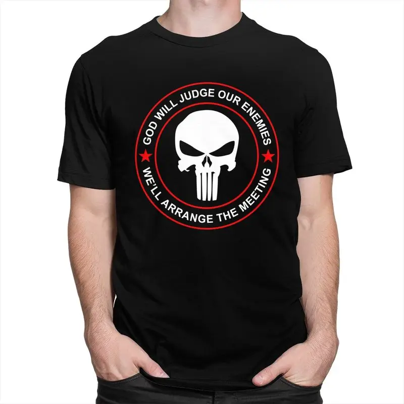 Custom Mens Punisher Skull T Shirts Short Sleeves Cotton Tshirt Fashion T-shirt Summer Tee Slim Fit Apparel