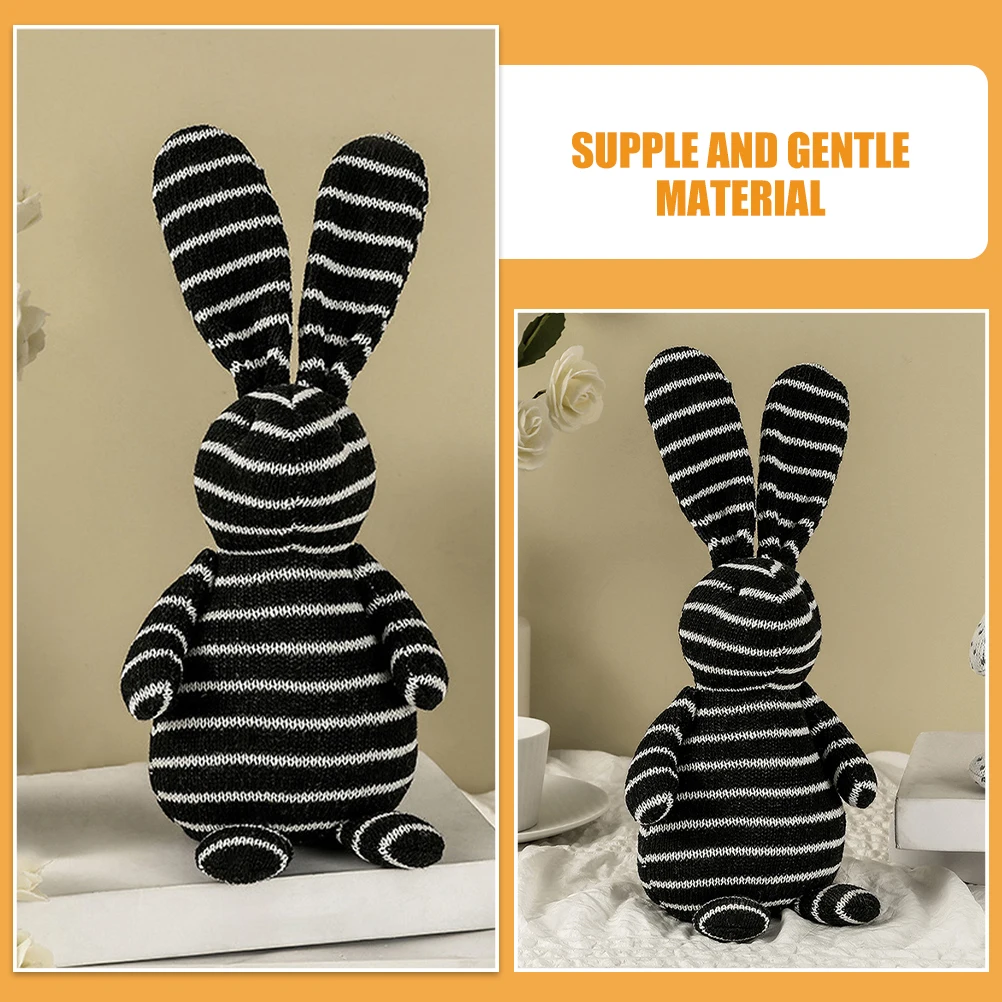 

Rabbit Ornament Desktop Toy Model Bunny Room Decor Cloth Figurine Tabletop Decoration Child