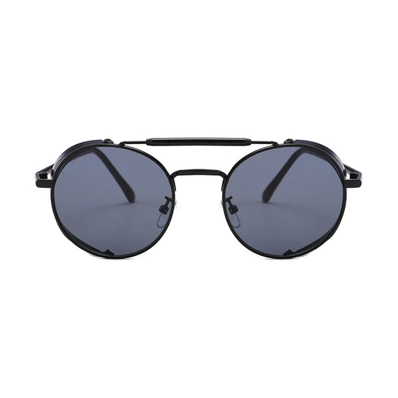 VEGA Round Steampunk Sunglasses Men/Women With Folding Side Shields Metal Vintage Steampunk/Steam Punk Glasses/Sunglasses 340