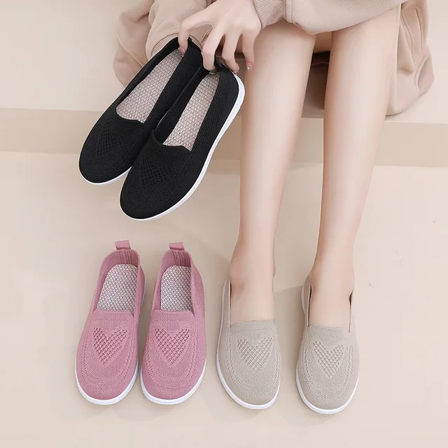 Comfortable casual women's shoes spring and summer breathable fabric uppers solid colors low-cut design soft and outdoor walking 2