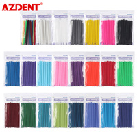 AZDENT 1000 Ties=20 Sticks Dental Orthodontic Elastic Ligature Ties Colorful Bands for Brackets Braces Orthodontics Treatment