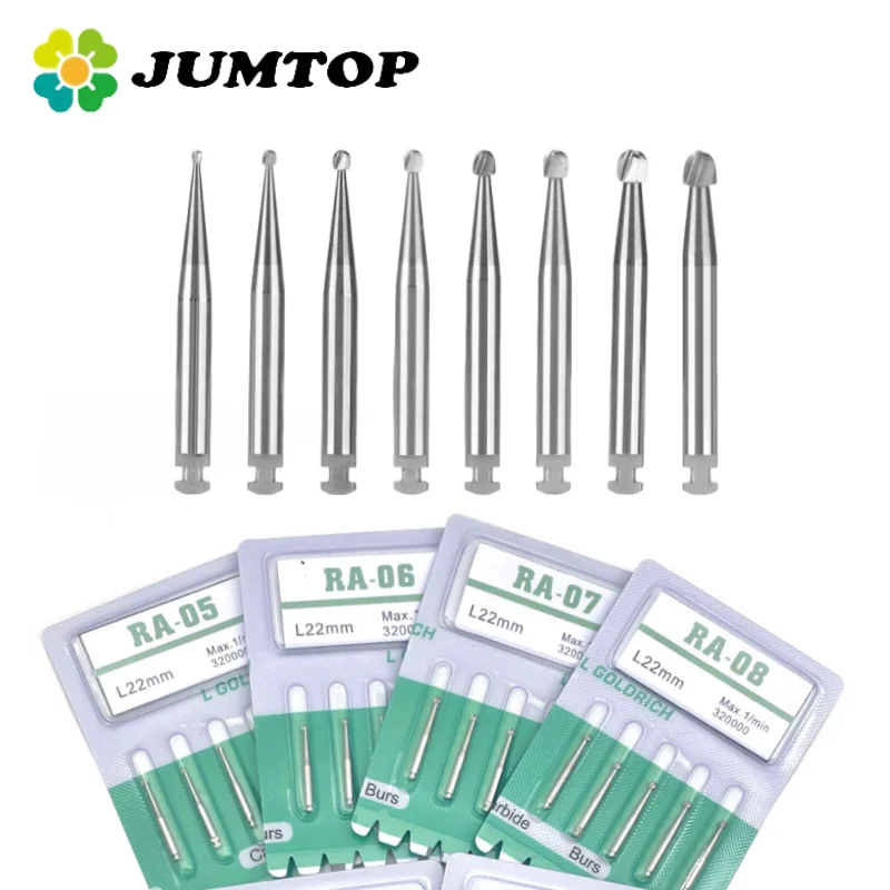 

5Pcs Dental Tungsten Steel Burs RA Series 1-8 Tungsten Carbide Drills Polishing Bur Dia.2.35mm