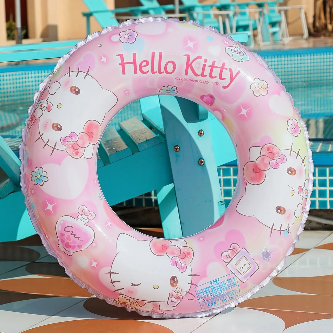 Anneaux d'ati elles pour enfants et adultes, Kittile d'été, Cinnamoroll Kuromi, garçons et filles, accessoire de natation environnemental, natation de plage épaissie