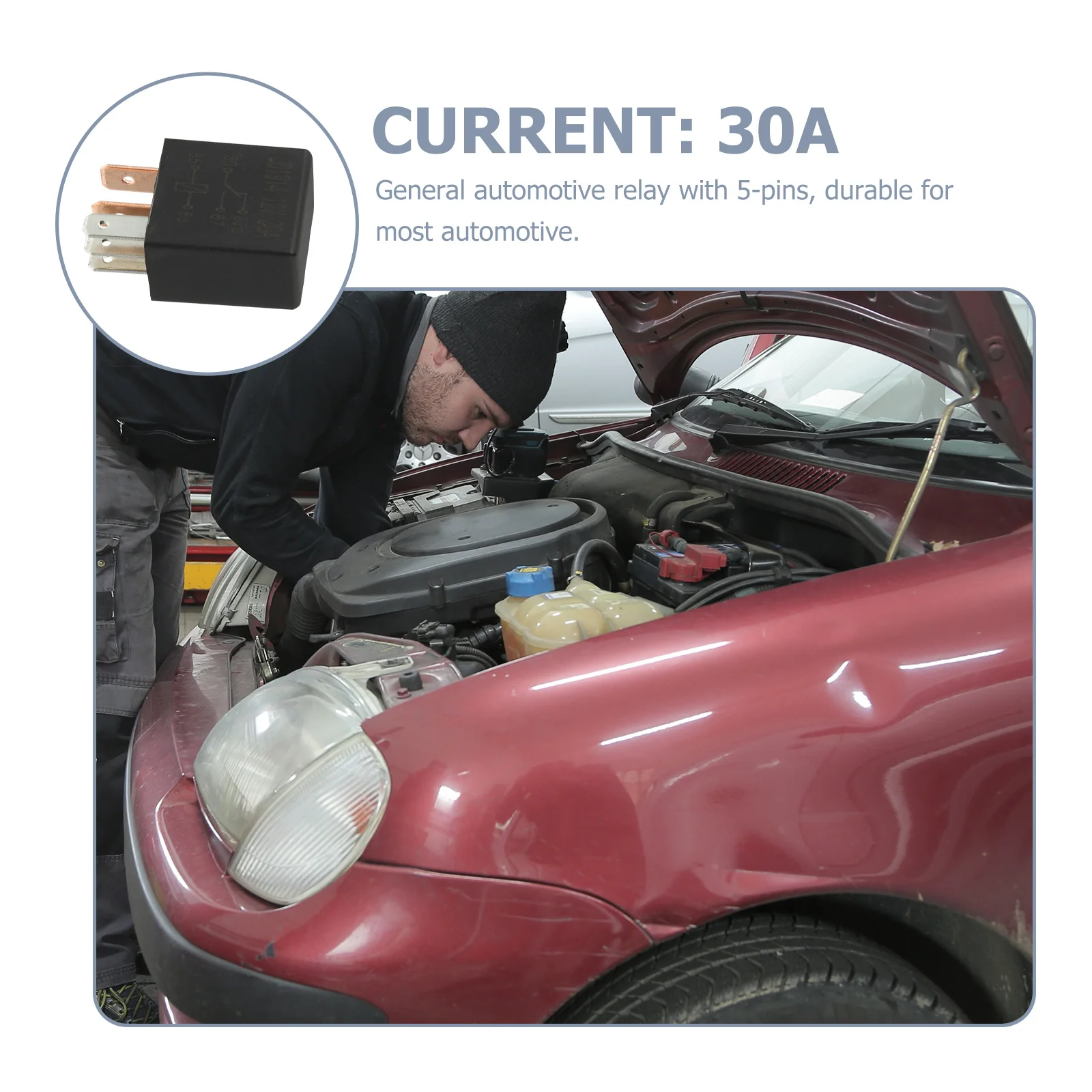 

12V 30A 5-Pin Automotive Relay For Automotive Relay Vehicle Electrical System Durable Auto Relays Switch