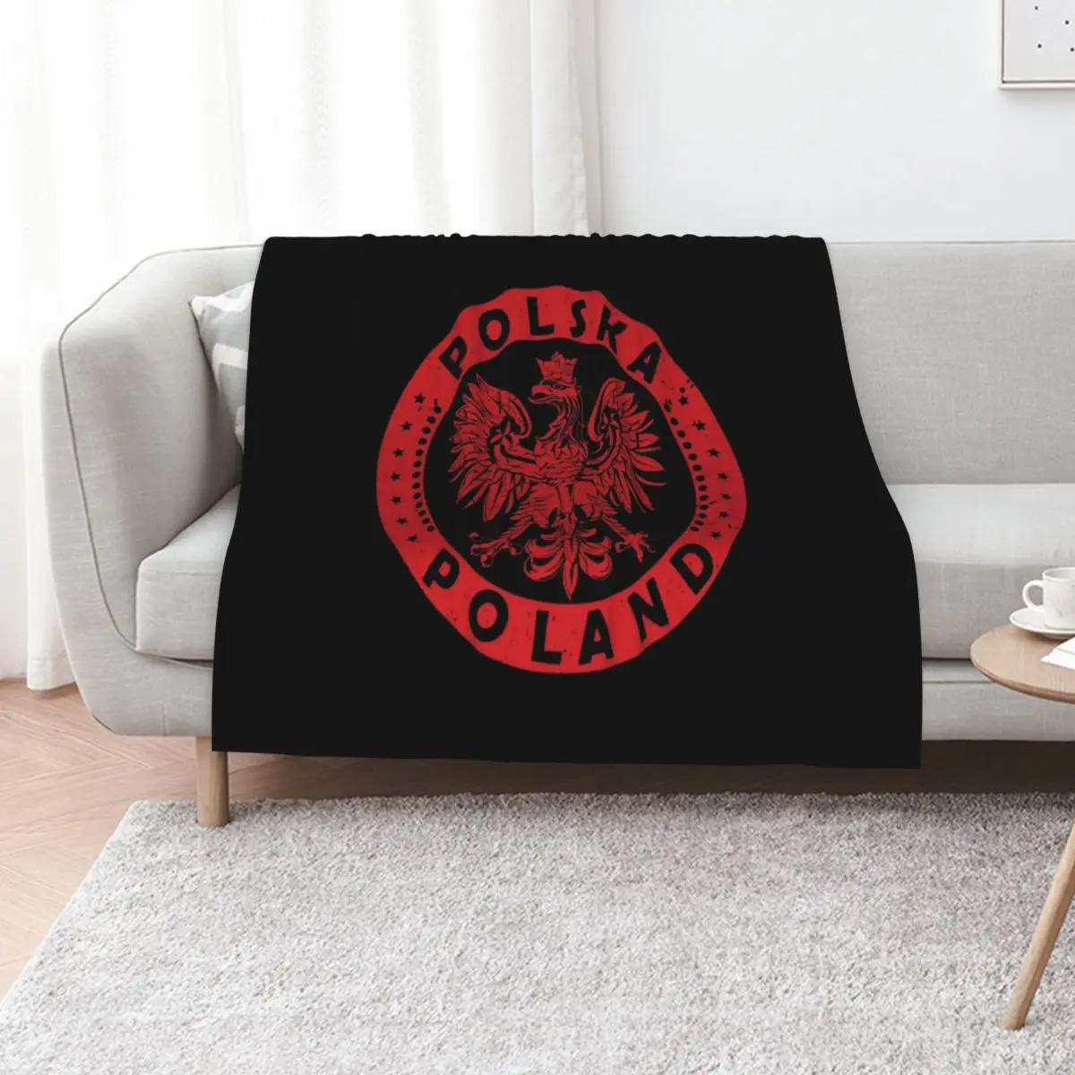 Polska Polish Eagle Vintage Distressed Poland Coat Of Arms Throw Blanket Warm Designers manga Blankets For Bed Blankets