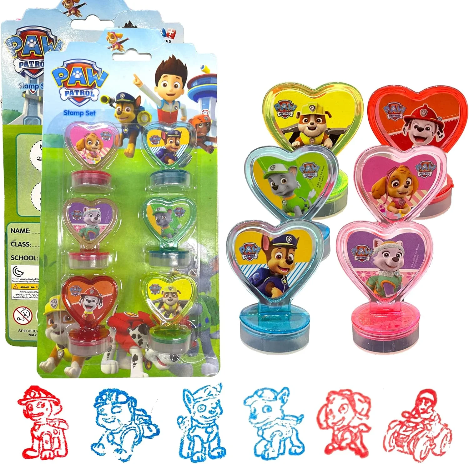 Paw Patrol 6pcs/set Anime Stamp Unit Rescue Puppy Ryder Chase 3D Waterproof Childrens Toy Stamp Elementary Birthday Xmas Gift