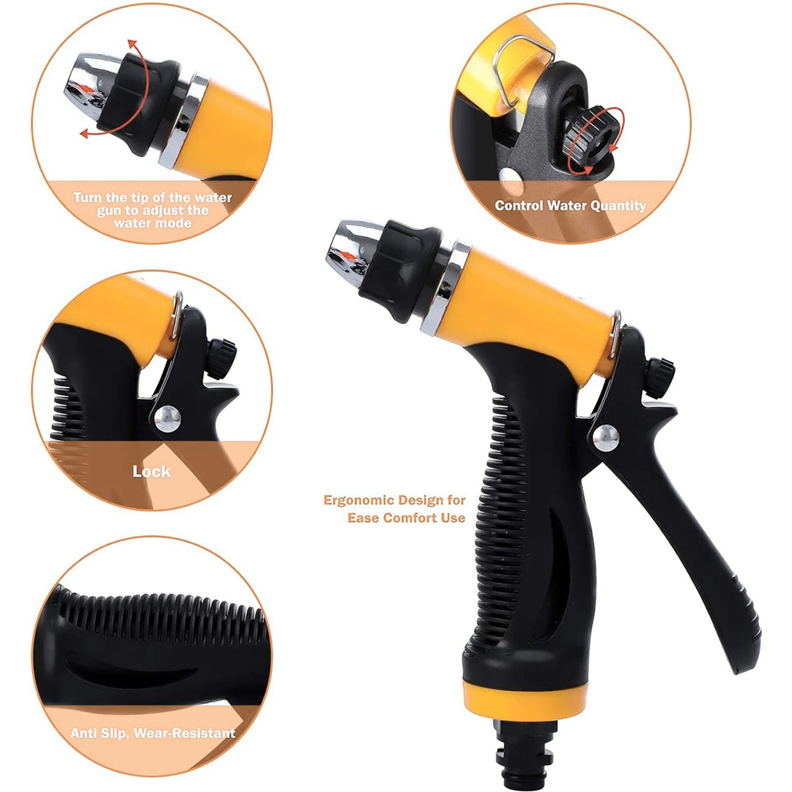 Spray Sprinkler Garden Water Spray Gun High Pressure Car Wash Water Sprayer Car Washing Sprinkle Nozzle Plant Watering
