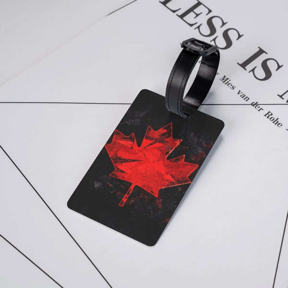 Custom Canada Flag Luggage Tag With Name Card Canadian Patriotic Privacy Cover ID Label for Travel Bag Suitcase