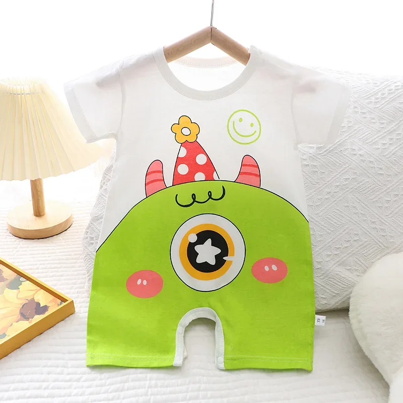 0-24M Baby Romper Short Sleeve Cartoon Toddler Romper Summer Cotton Boys Girls Jumpsuit ropa de bebe niña