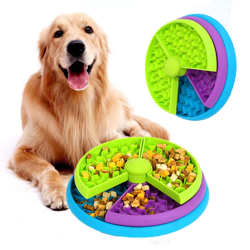 Dog Puzzle Slow Feeder Interactive Dog Puzzle Game 3 Layers Detachable Slow Eating Dog Bowl Anti-anxiety Dog Feeder Bowl