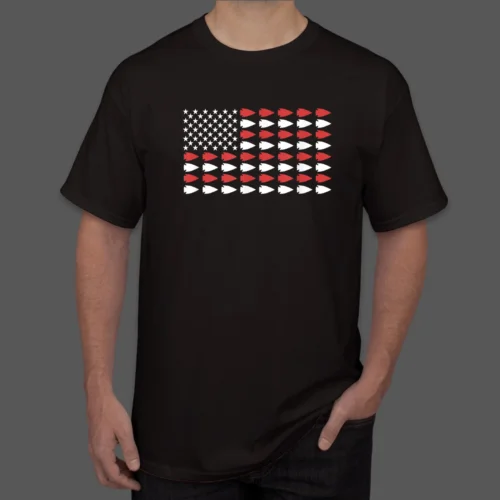 USA Flag - Artifact Arrowhead Hunter Gift Idea Tee T-Shirt S-3XL