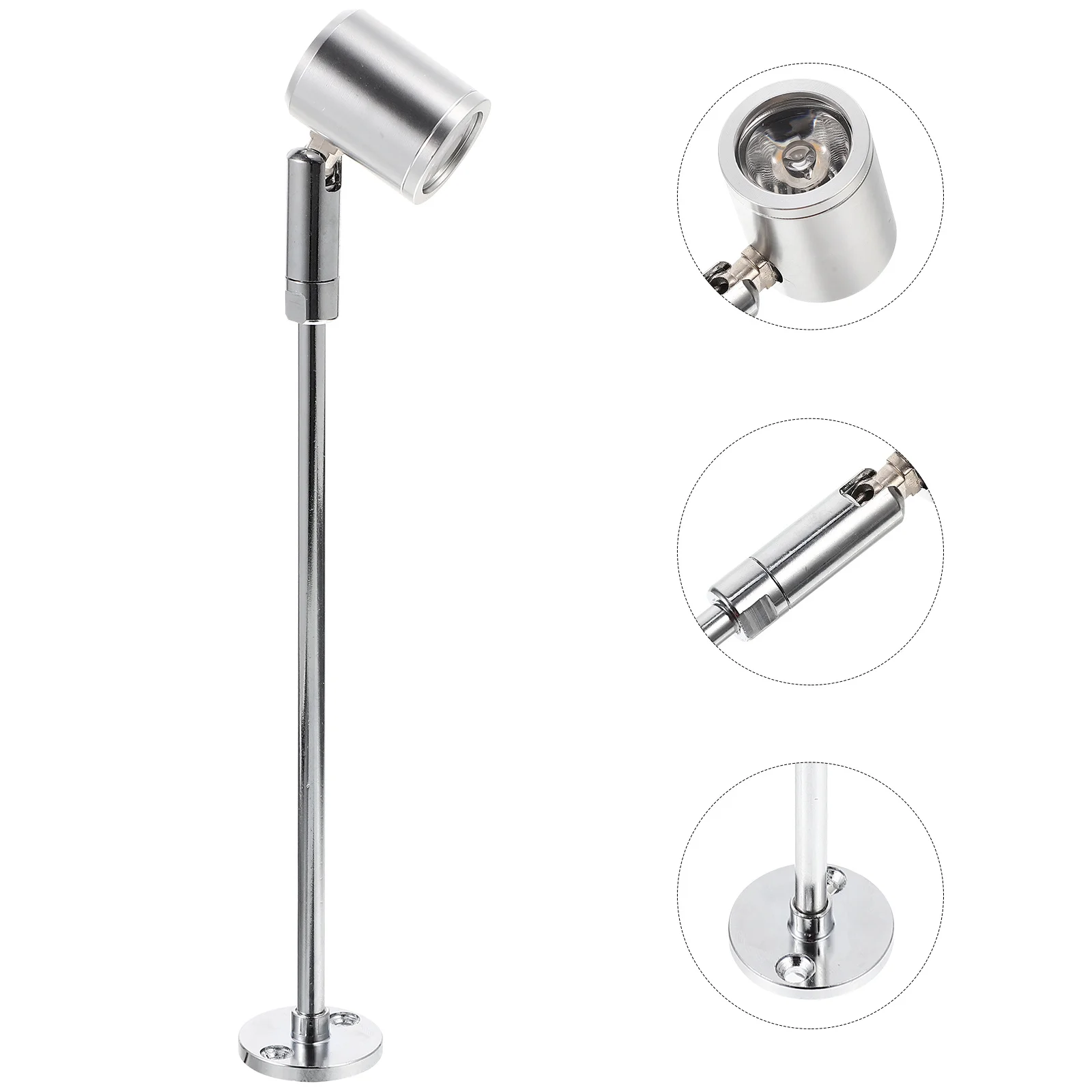 

2Pcs LED Cabinet Spotlight AC100V-265V Jewelry Display Case Warm White 215Mm High Brightness Metal Stake Exhibition Light