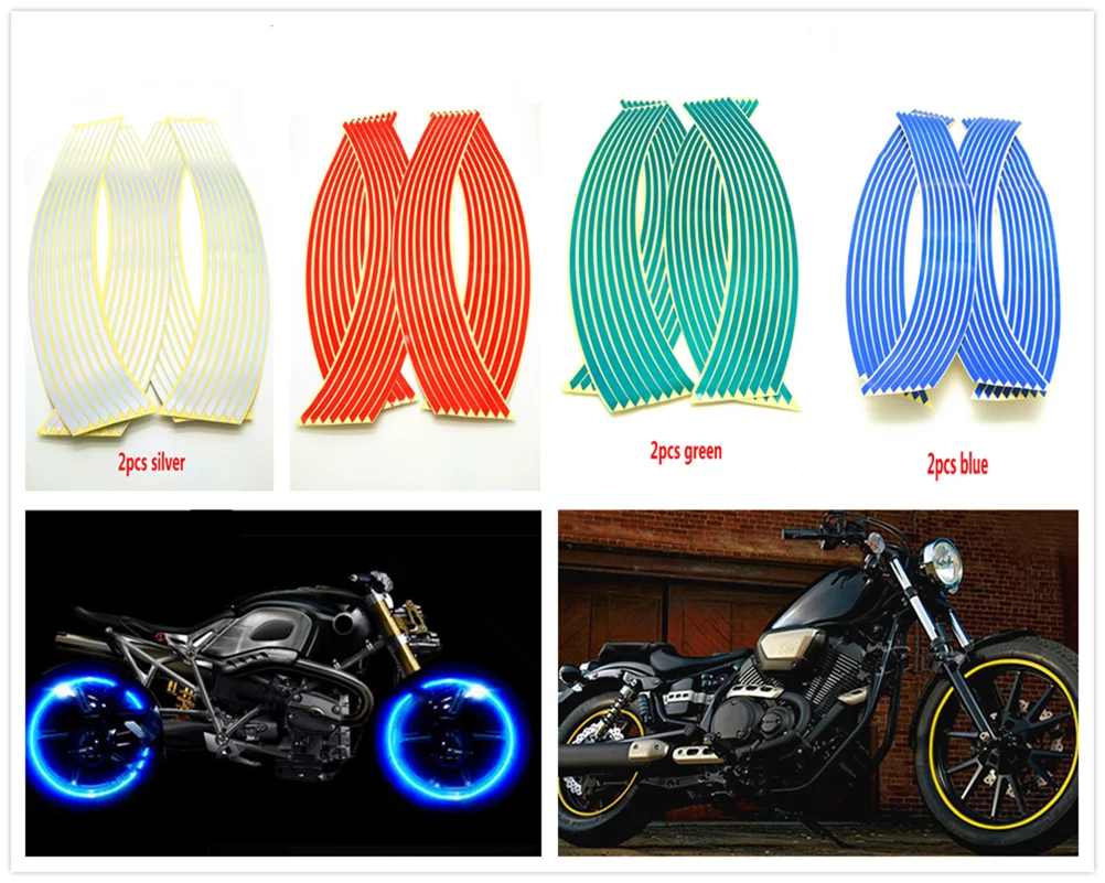 Motorcycle Wheel Sticker Reflective Decal Tape for HONDA CB919 CBR 600 F2 F3 F4 F4i CBR900RR NC700 S X VTX1300