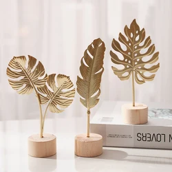 Nordic Style Iron Art Ginkgo Leaf Home Decoration Metal Crafts Creative Home Living Room Entrance And Wine Cabinet Light Luxury