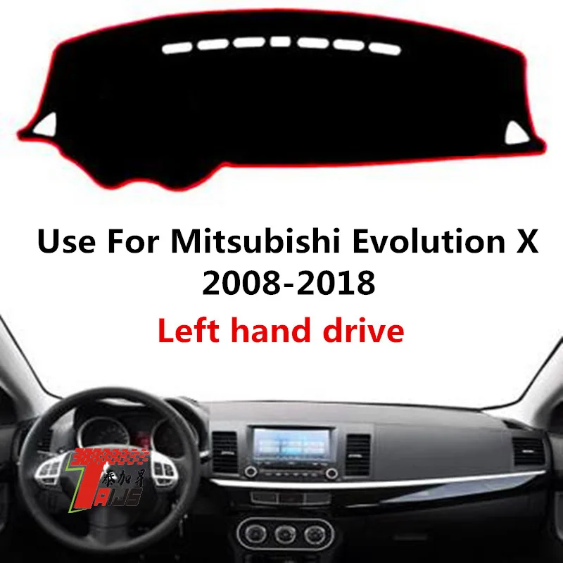 

TAIJS Factory 3Colors car pad Polyester Fibre Car Dashboard Cover For Mitsubishi Evolution X 2008-2018 Left Hand drive