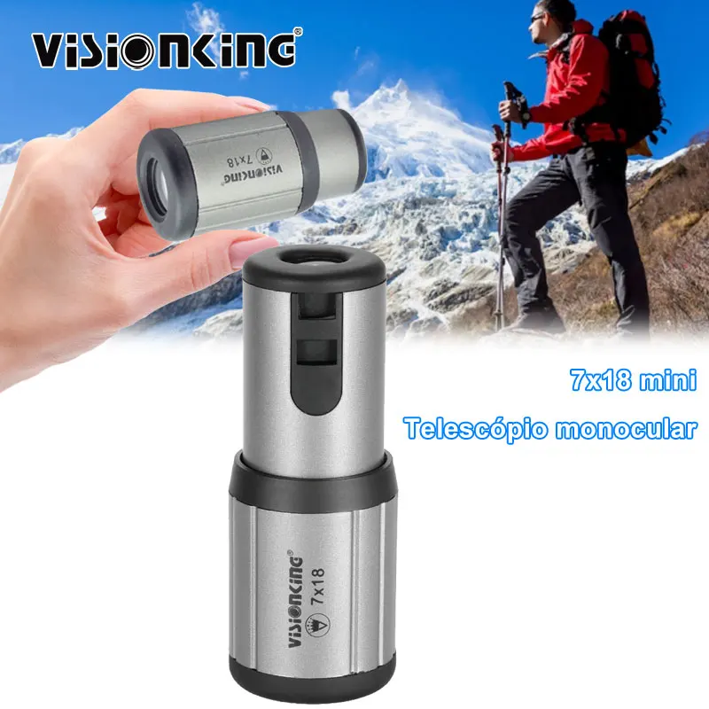 Visionking 7x18 Mini Telescópio Monocular Guia Escopo Camping Birdwatching Caça Lentes Totalmente Revestidas Spotting Scope